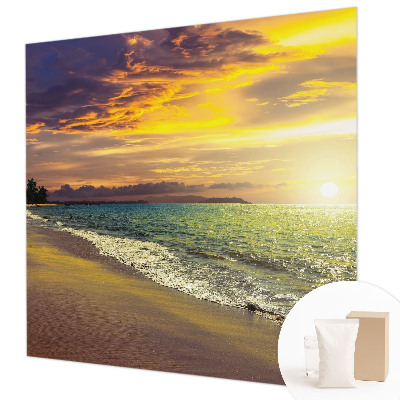 Vlies-Fototapete mit einem Strandmotiv bei Sonnenuntergang