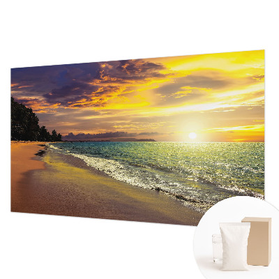 Vlies-Fototapete mit einem Strandmotiv bei Sonnenuntergang