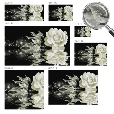 Fototapete fürs Wohnzimmer mit einem Motiv einer leuchtenden Rose