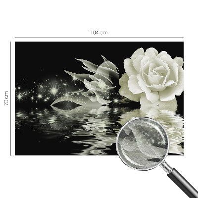 Fototapete fürs Wohnzimmer mit einem Motiv einer leuchtenden Rose