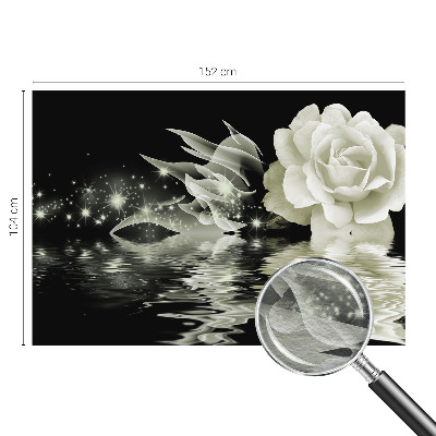 Fototapete fürs Wohnzimmer mit einem Motiv einer leuchtenden Rose