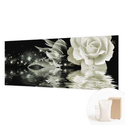 Fototapete fürs Wohnzimmer mit einem Motiv einer leuchtenden Rose