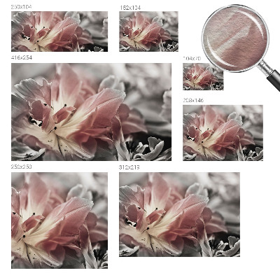 Fototapete fürs Schlafzimmer mit pastellfarbenem Blumenmotiv