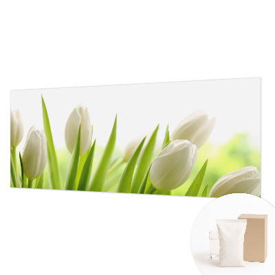 Fototapete fürs Kinderzimmer mit Motiv weißer Tulpen