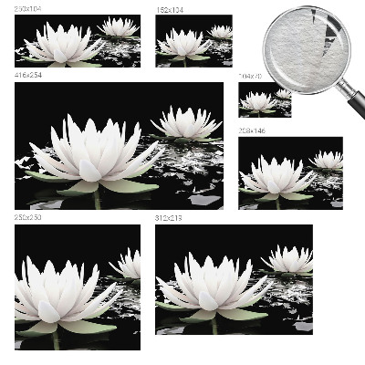 Vlies-Fototapete fürs Schlafzimmer mit Motiv aus Wasserblumen