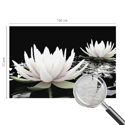 Vlies-Fototapete fürs Schlafzimmer mit Motiv aus Wasserblumen