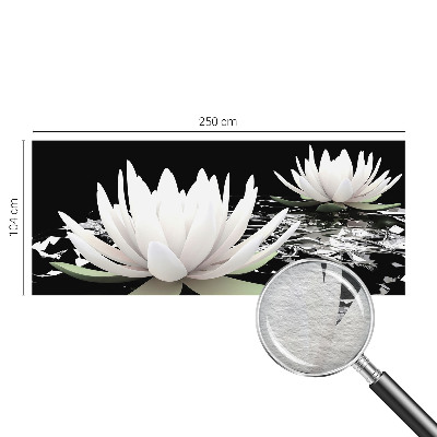 Vlies-Fototapete fürs Schlafzimmer mit Motiv aus Wasserblumen