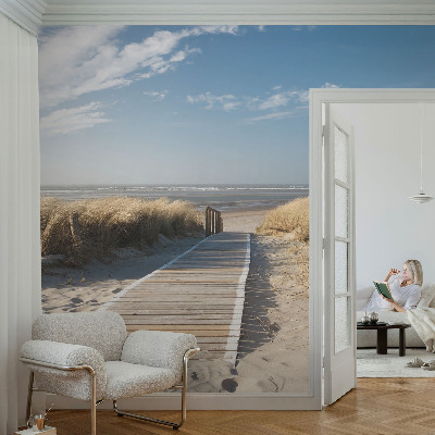 Vliestapete fürs Schlafzimmer mit Motiv eines Seewegs
