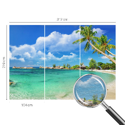 Wand-Fototapete mit tropischem Paradiesmotiv