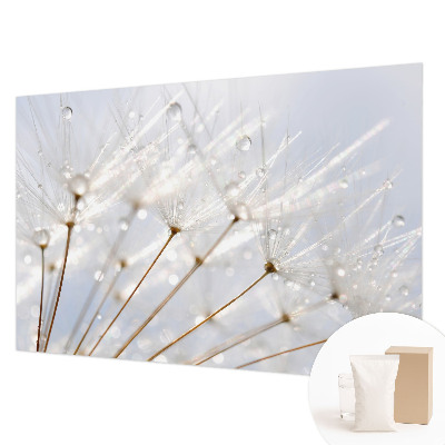 Dekorative Wand-Fototapete mit rosafarbenem Löwenzahn-Motiv