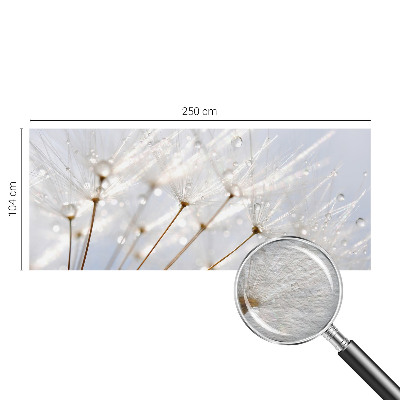 Dekorative Wand-Fototapete mit rosafarbenem Löwenzahn-Motiv