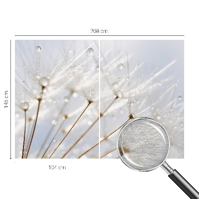 Dekorative Wand-Fototapete mit rosafarbenem Löwenzahn-Motiv