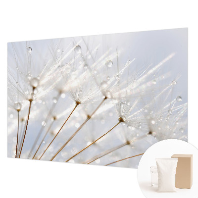 Dekorative Wand-Fototapete mit rosafarbenem Löwenzahn-Motiv