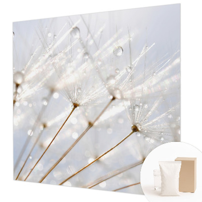 Dekorative Wand-Fototapete mit rosafarbenem Löwenzahn-Motiv