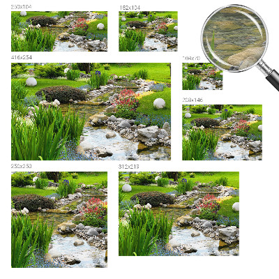 Vlies-Fototapete mit einem idyllischen Gartenmotiv