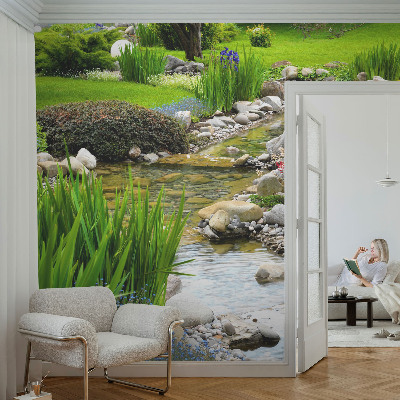 Vlies-Fototapete mit einem idyllischen Gartenmotiv