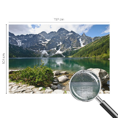 Fototapete fürs Wohnzimmer mit Motiv eines Bergsees