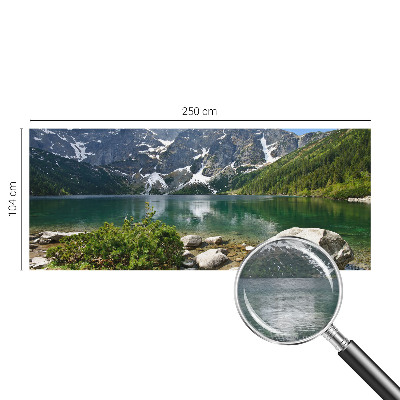 Fototapete fürs Wohnzimmer mit Motiv eines Bergsees