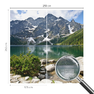 Fototapete fürs Wohnzimmer mit Motiv eines Bergsees