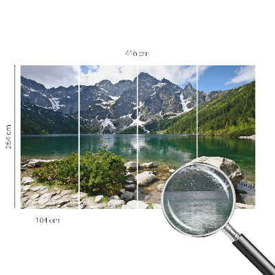 Fototapete fürs Wohnzimmer mit Motiv eines Bergsees