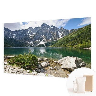 Fototapete fürs Wohnzimmer mit Motiv eines Bergsees
