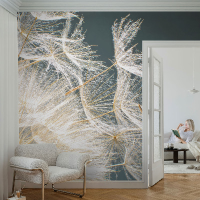 Fototapete fürs Schlafzimmer mit Motiv eines Löwenzahns, das Leichtigkeit vermittelt