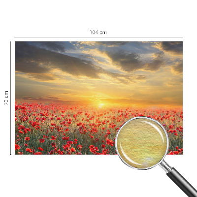 Vlies-Fototapete fürs Schlafzimmer Mohnfeld