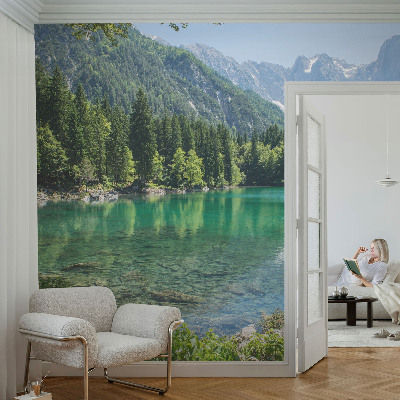 Vliestapete fürs Schlafzimmer mit Motiv eines grünen Sees