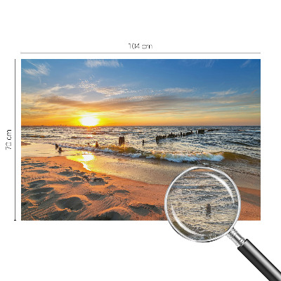 Dekorative Wand-Fototapete Sonnenuntergang am Strand