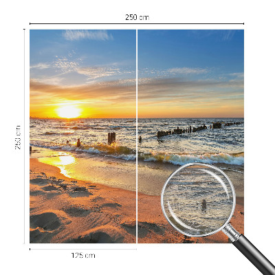 Dekorative Wand-Fototapete Sonnenuntergang am Strand