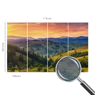 Vlies-Fototapete fürs Wohnzimmer mit einer Berglandschaft