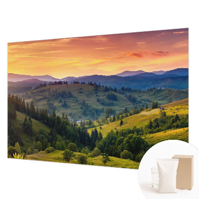 Vlies-Fototapete fürs Wohnzimmer mit einer Berglandschaft