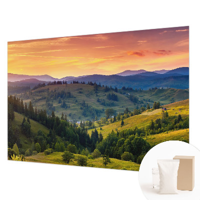 Vlies-Fototapete fürs Wohnzimmer mit einer Berglandschaft