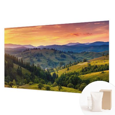 Vlies-Fototapete fürs Wohnzimmer mit einer Berglandschaft