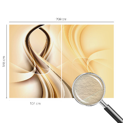 Wand-Fototapete mit wellenförmigem Linienmuster
