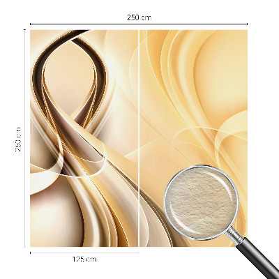 Wand-Fototapete mit wellenförmigem Linienmuster