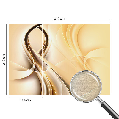 Wand-Fototapete mit wellenförmigem Linienmuster