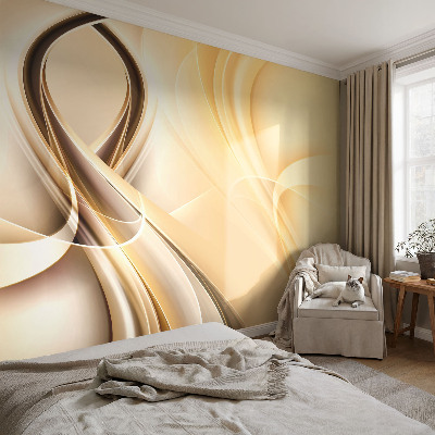 Wand-Fototapete mit wellenförmigem Linienmuster