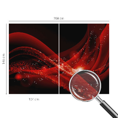 Dekorative Wand-Fototapete mit rotem Wirbel als Motiv