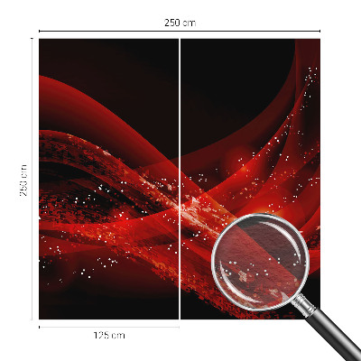 Dekorative Wand-Fototapete mit rotem Wirbel als Motiv