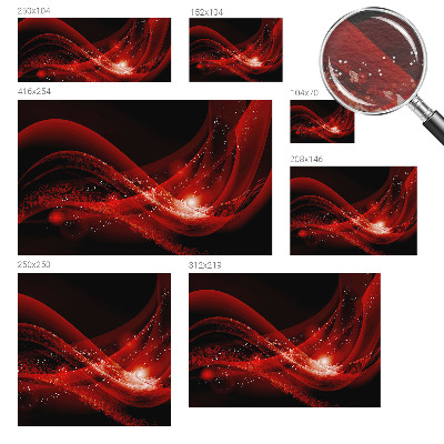 Dekorative Wand-Fototapete mit rotem Wirbel als Motiv