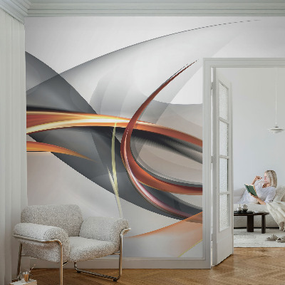 Fototapete fürs Wohnzimmer mit abstraktem, dynamischem Motiv
