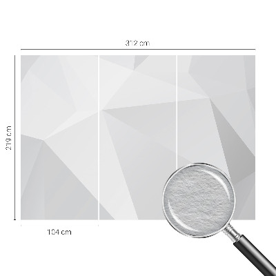 Vlies-Fototapete mit grauem Dreiecksmuster