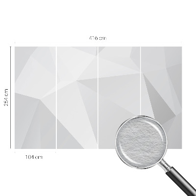 Vlies-Fototapete mit grauem Dreiecksmuster