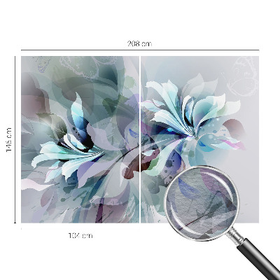 Vlies-Fototapete fürs Wohnzimmer mit floraler abstrakter Gestaltung