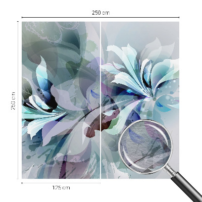 Vlies-Fototapete fürs Wohnzimmer mit floraler abstrakter Gestaltung