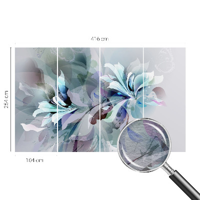 Vlies-Fototapete fürs Wohnzimmer mit floraler abstrakter Gestaltung