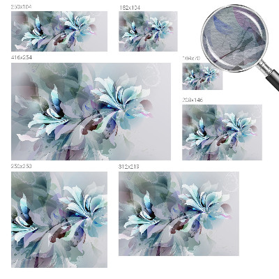Vlies-Fototapete fürs Wohnzimmer mit floraler abstrakter Gestaltung