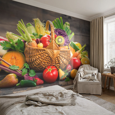 Vlies-Fototapete fürs Schlafzimmer mit fruchtigem Motiv