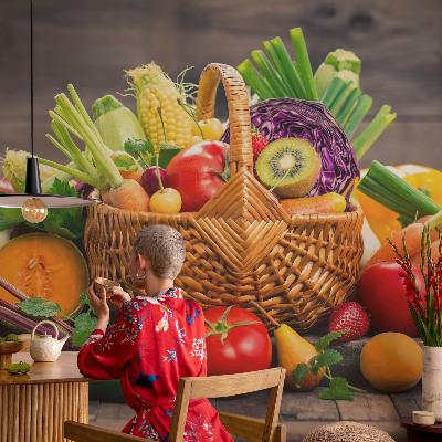 Vlies-Fototapete fürs Schlafzimmer mit fruchtigem Motiv
